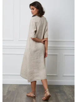 Linnen jurk "Granel" beige
