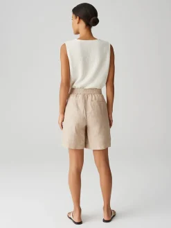 Linnen short beige