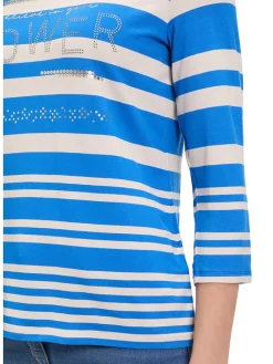 Longsleeve blauw/wit