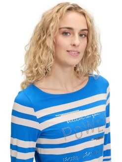 Longsleeve blauw/wit
