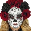 Masker "DIA DE LOS MUERTOS" wit/zwart/rood