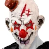 Masker "KILLER CLOWN" wit/rood