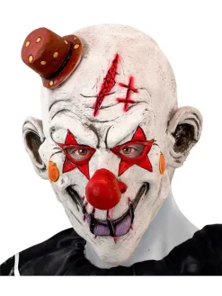 Masker "KILLER CLOWN" wit/rood