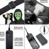 Masker "ZILVEREN DOODSHOOFDMASKER MET GEKLEURDE LEDS" meerkleurig