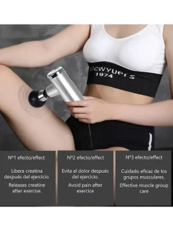 Massagepistool "SJ-8200" zilverkleurig