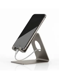 Mobiele telefoonhouder beige - (B)6 x (H)12 x (D)10 cm