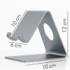 Mobiele telefoonhouder zilverkleurig - (B)6 x (H)12 x (D)10 cm