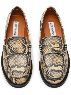 Mocassins beige/zwart