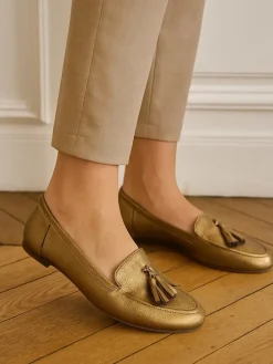 Mocassins goudkleurig