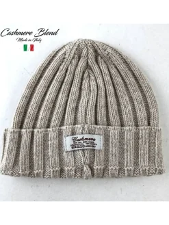 Muts met aandeel kasjmier beige