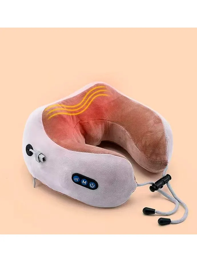 Nekmassagekussen grijs/lichtbruin