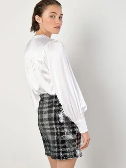 Paillettenrok zwart/zilverkleurig