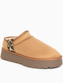 Pantoffels "Edila" lichtbruin