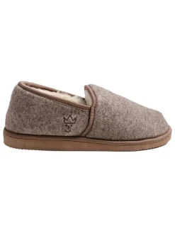 Pantoffels met lamsvacht beige