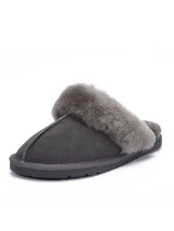 Pantoffels van schapenvacht "Emeline" grijs