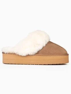Pantoffels van schapenvacht 