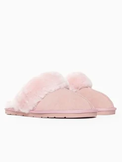 Pantoffels van schapenvacht "Emeline" lichtroze
