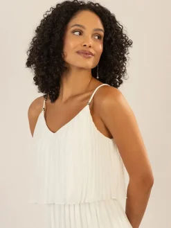 Plisseejumpsuit crème