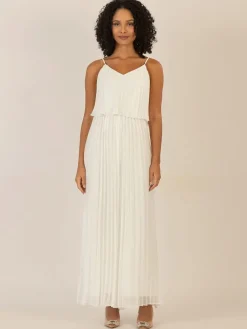Plisseejumpsuit crème