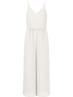 Plisseejumpsuit crème