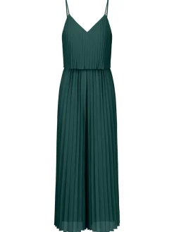 Plisseejumpsuit donkergroen