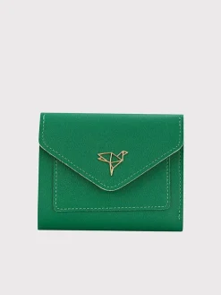 Portemonnee "Columbia" groen - (B)12 x (H)10 x (D)3 cm