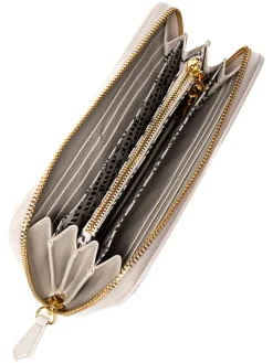 Portemonnee crème - (B)19 x (H)10 x (D)2 cm