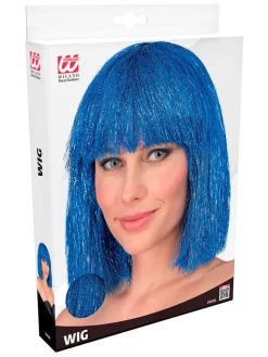 Pruik "Glitzy" blauw