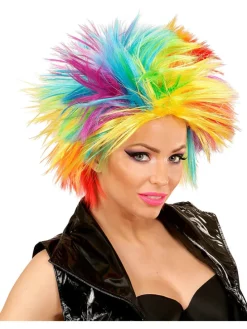 Pruik "Punk" meerkleurig