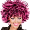 Pruik "Steamy" zwart/roze