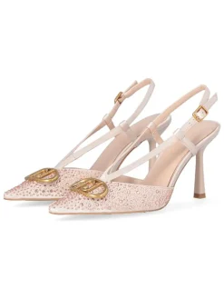 Pumps met bandje beige