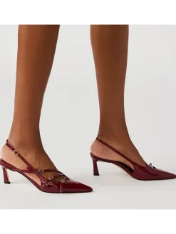 Pumps met bandje rood