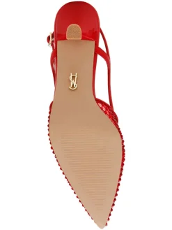 Pumps met bandje rood