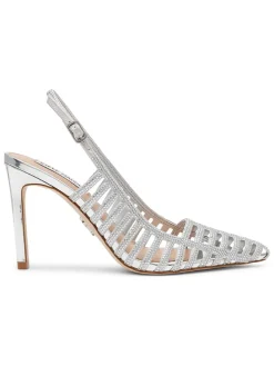 Pumps met bandje zilverkleurig