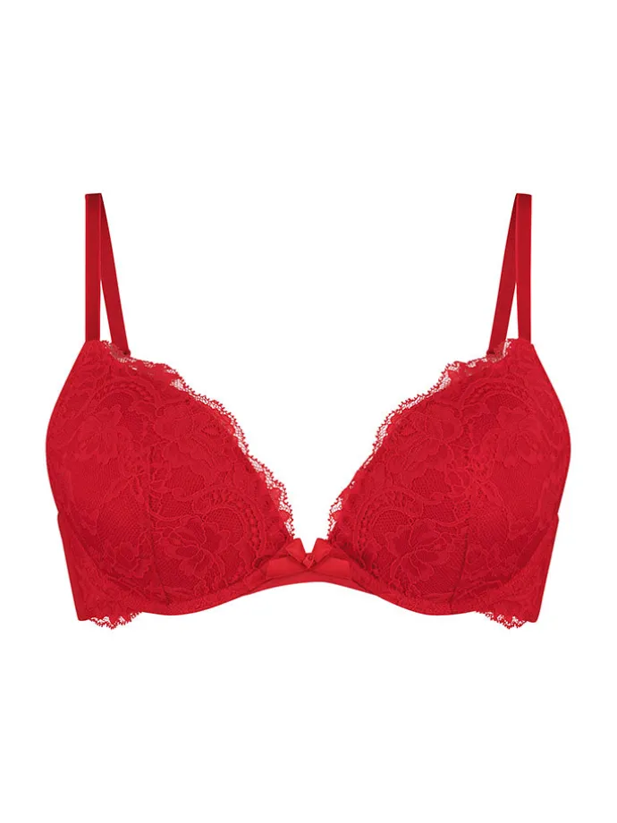 Push-up beha "Teddy" rood
