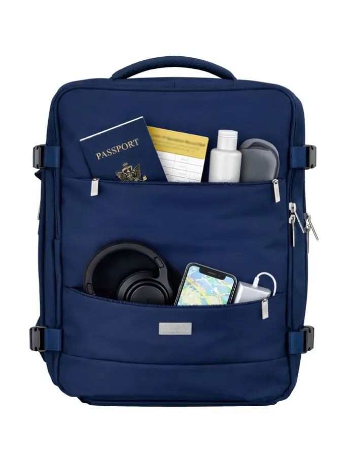 Reis-/businessrugzak donkerblauw - (B)30 x (H)40 x (D)20 cm