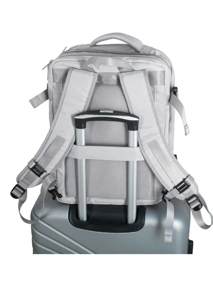 Reis-/businessrugzak grijs - (B)30 x (H)40 x (D)20 cm