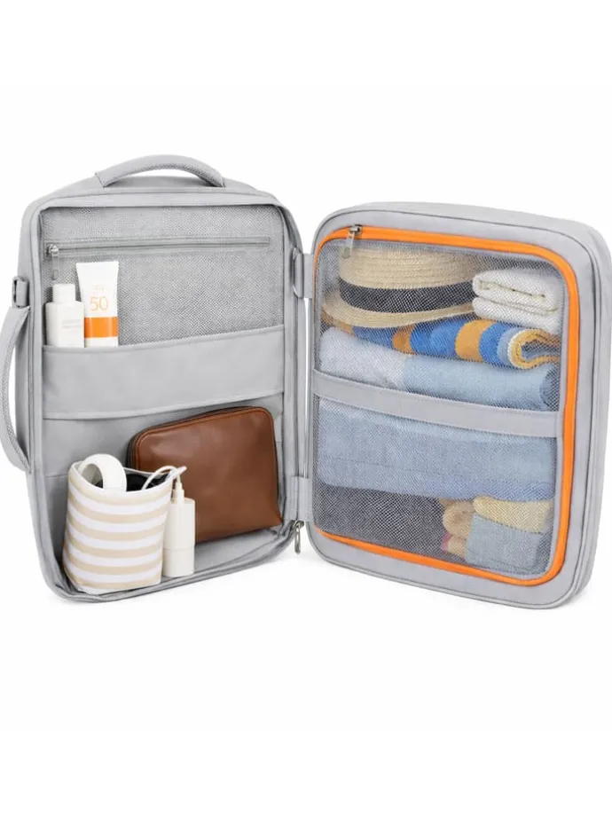 Reis-/businessrugzak grijs - (B)30 x (H)40 x (D)20 cm