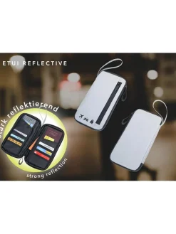 Reisdocumentenetui grijs - (B)26 x (H)14,7 x (D)2,7 cm