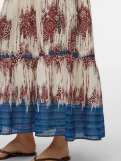 Rok beige/lichtbruin/blauw
