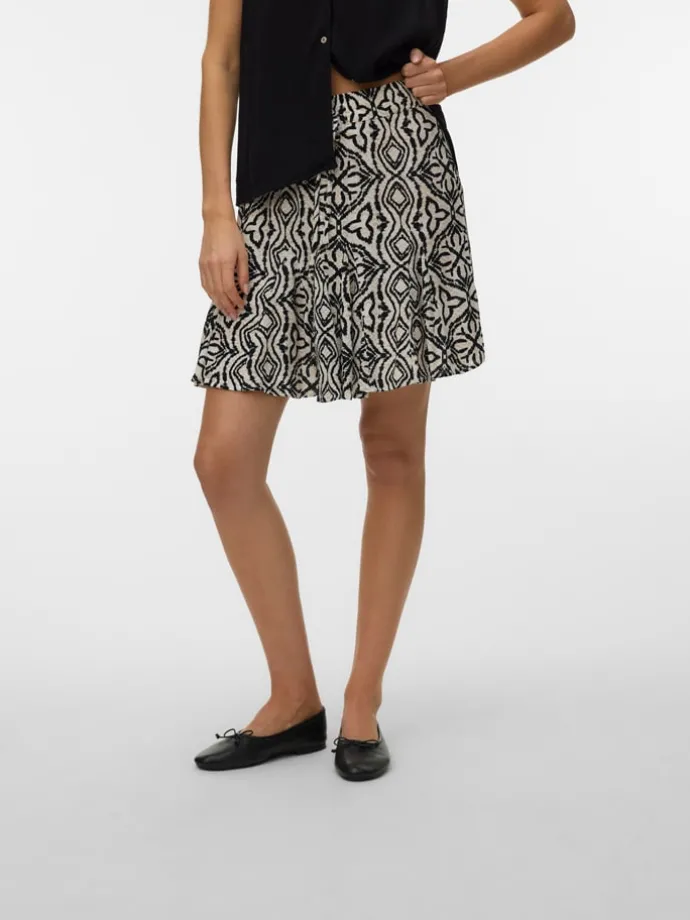 Rok beige/zwart