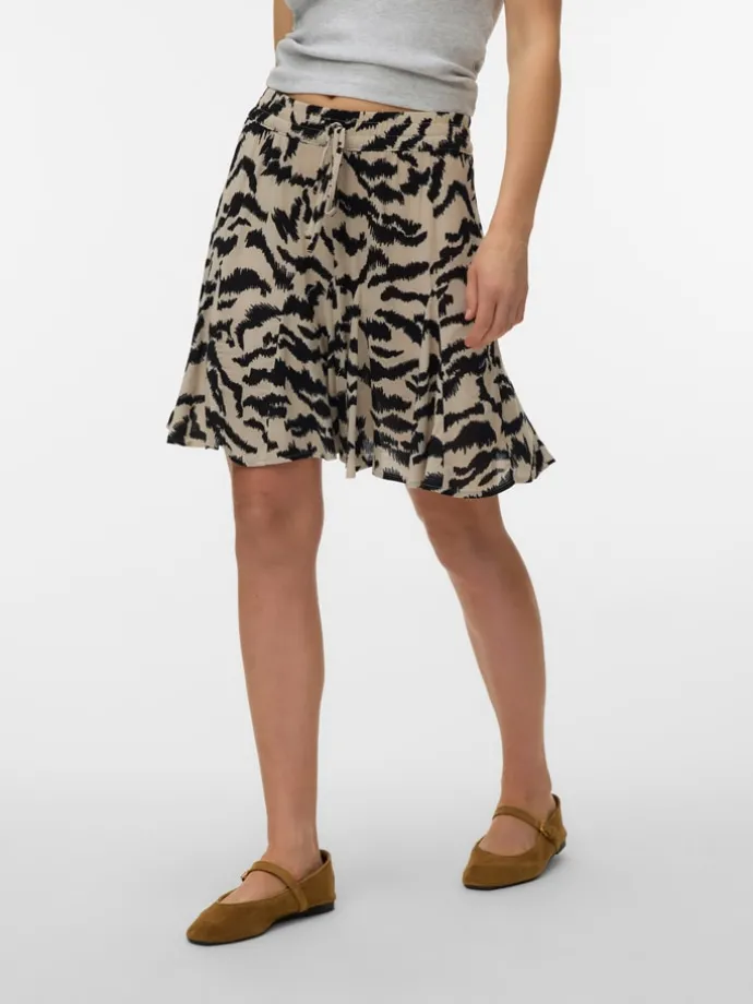 Rok beige/zwart