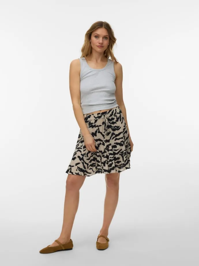 Rok beige/zwart