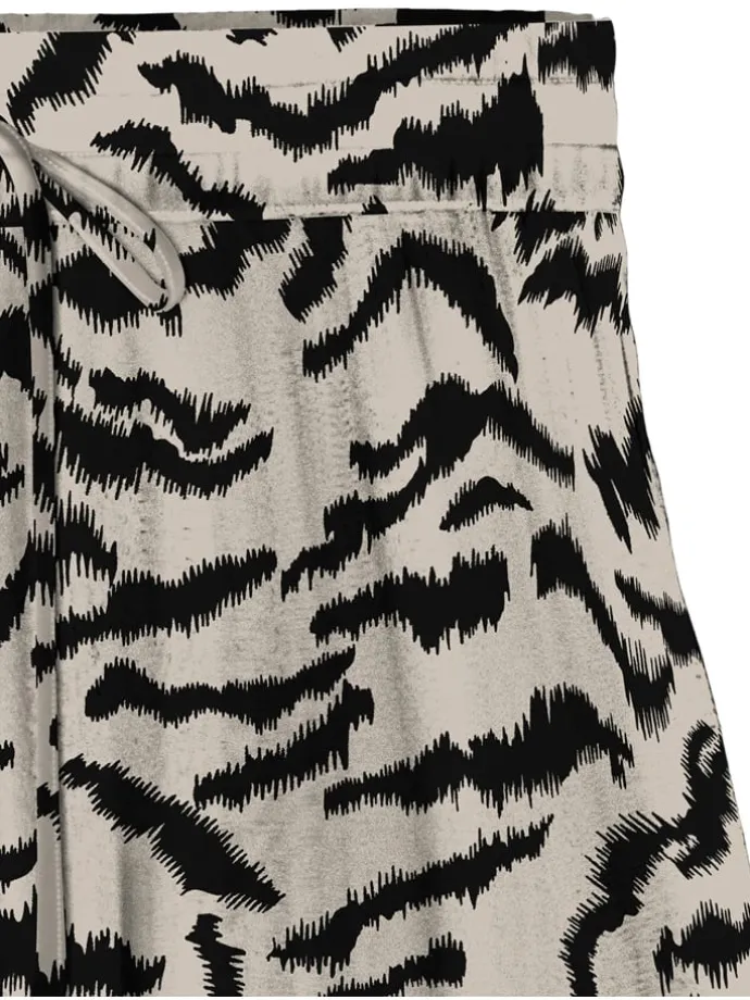 Rok beige/zwart