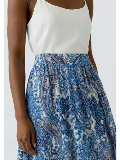 Rok blauw/crème