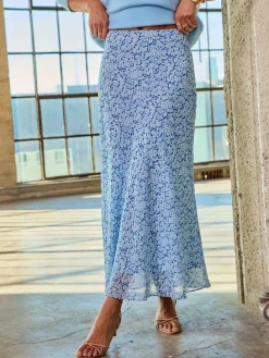 Rok lichtblauw/blauw