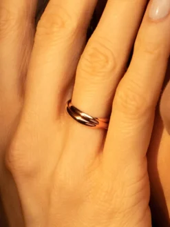 Roségouden ring "Saturna"