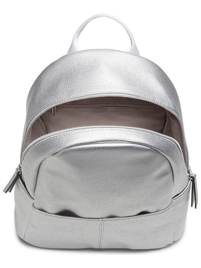 Rugzak "Handlist Lulu" zilverkleurig - (B)24,5 x (H)30 x (D)12 cm