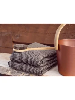 Saunalepel beige/koperkleurig - (L)43 cm