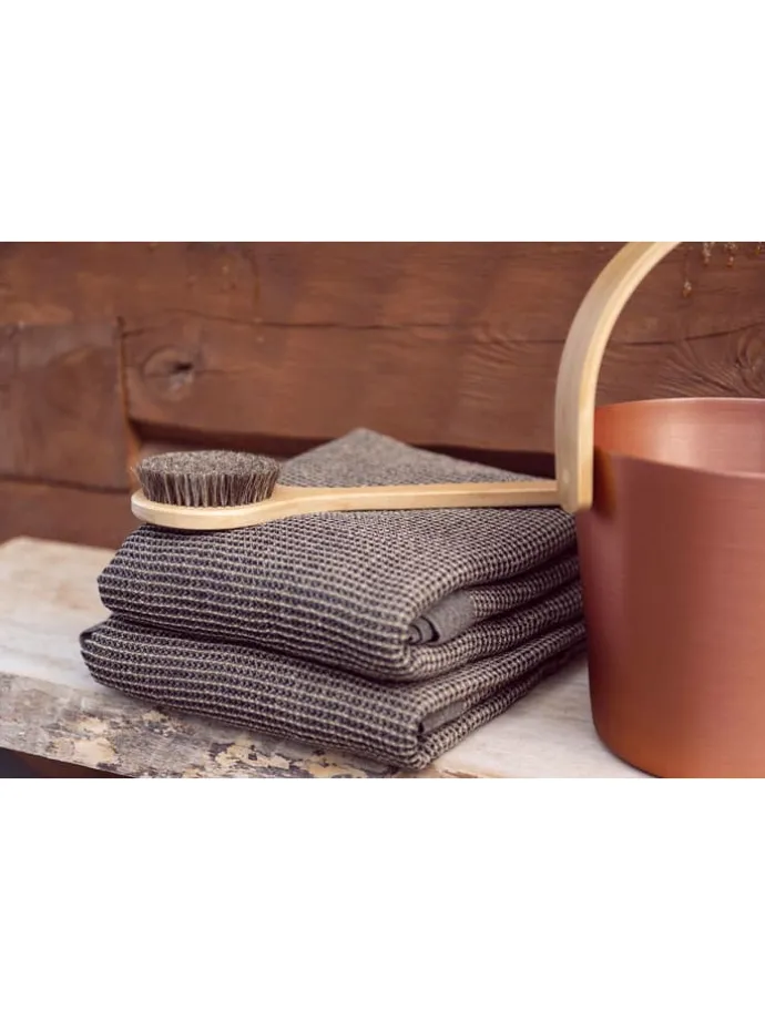 Saunalepel beige/koperkleurig - (L)43 cm